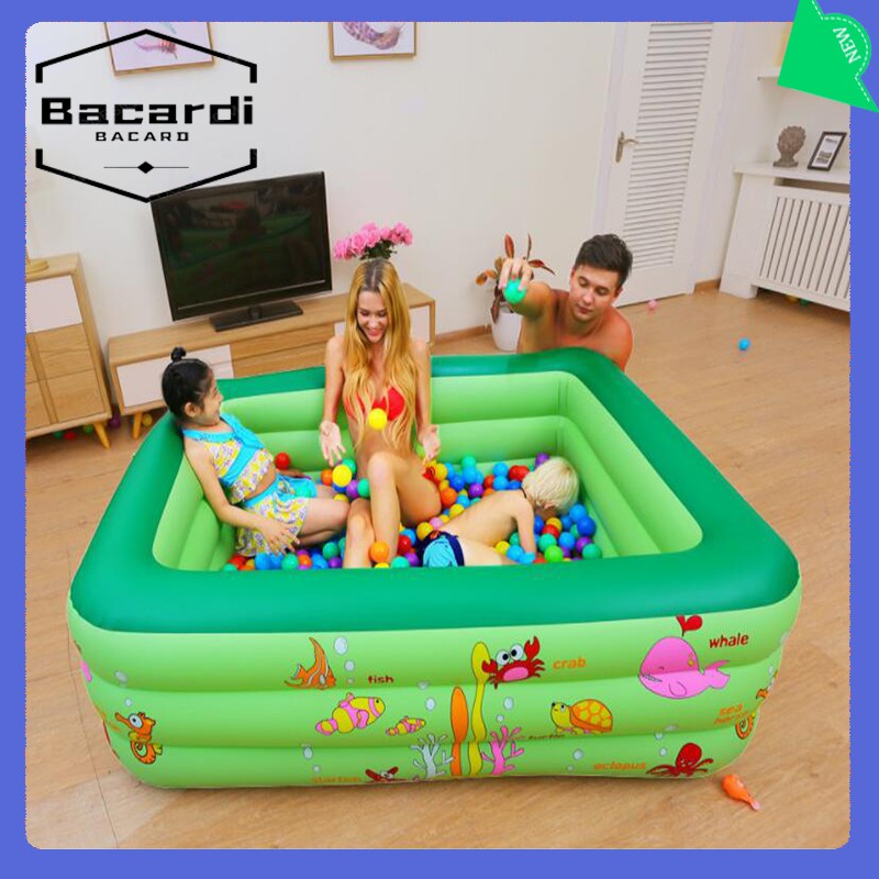 Kolam Renang Karet Anak Keluarga Besar 260cm Rectangular Family Pool [160x110 x50cm]150/210cm Kolam