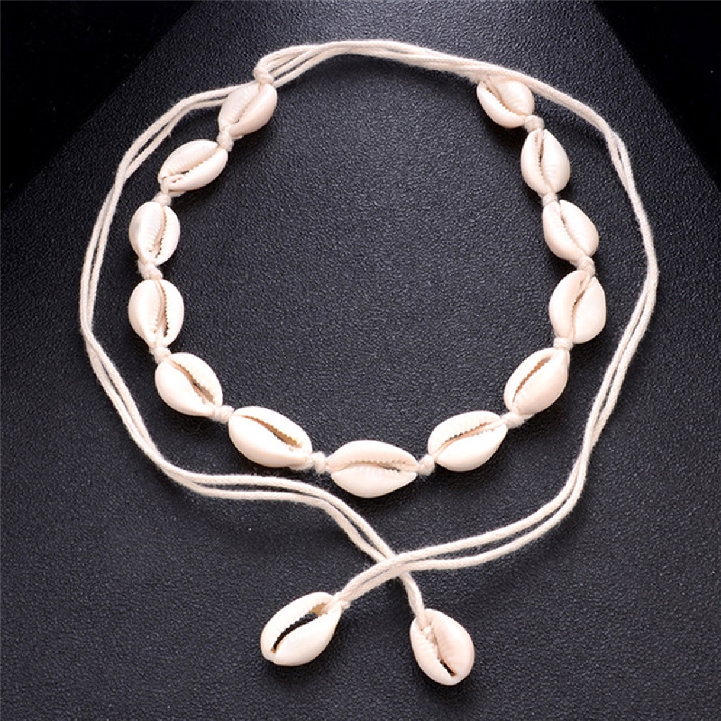 5026-4 Stylish Beach Bohemian Sea Shell Pendant Chain Choker Necklace Women Jewelry 5026-4