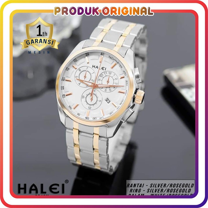 COD JAM TANGAN PRIA HALEI ORIGINAL KODE 3043 SPORT TAHAN AIR ANTI KARAT