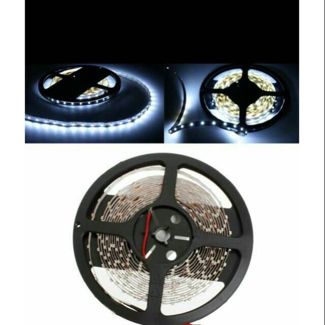 Lampu led hias (Led Strip 5m 300led 12v SMD 3528 ip44 mata besar)