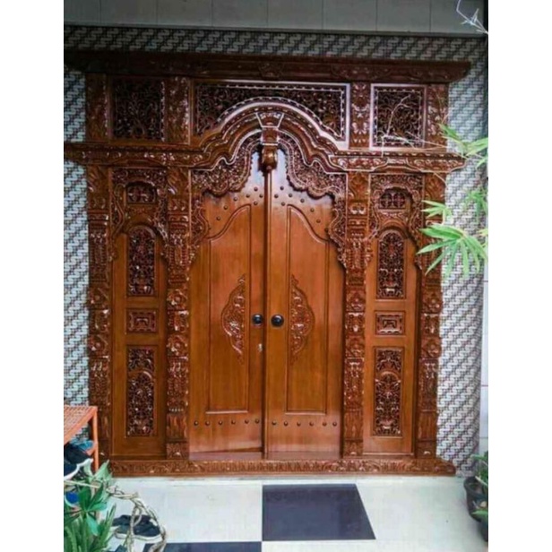 pintu gebyok ukir jawa bali modern