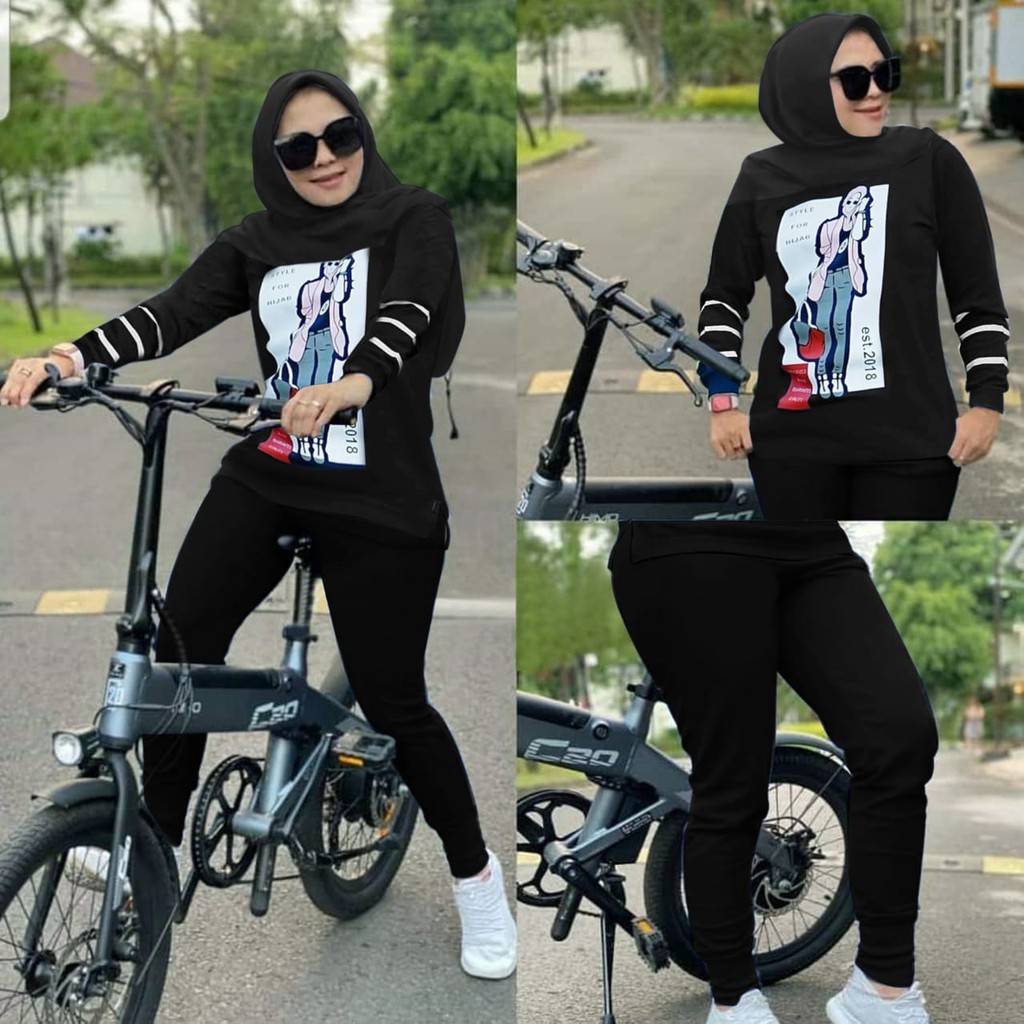 HOPYLOVY - Setelan Jogging Wanita Desfita