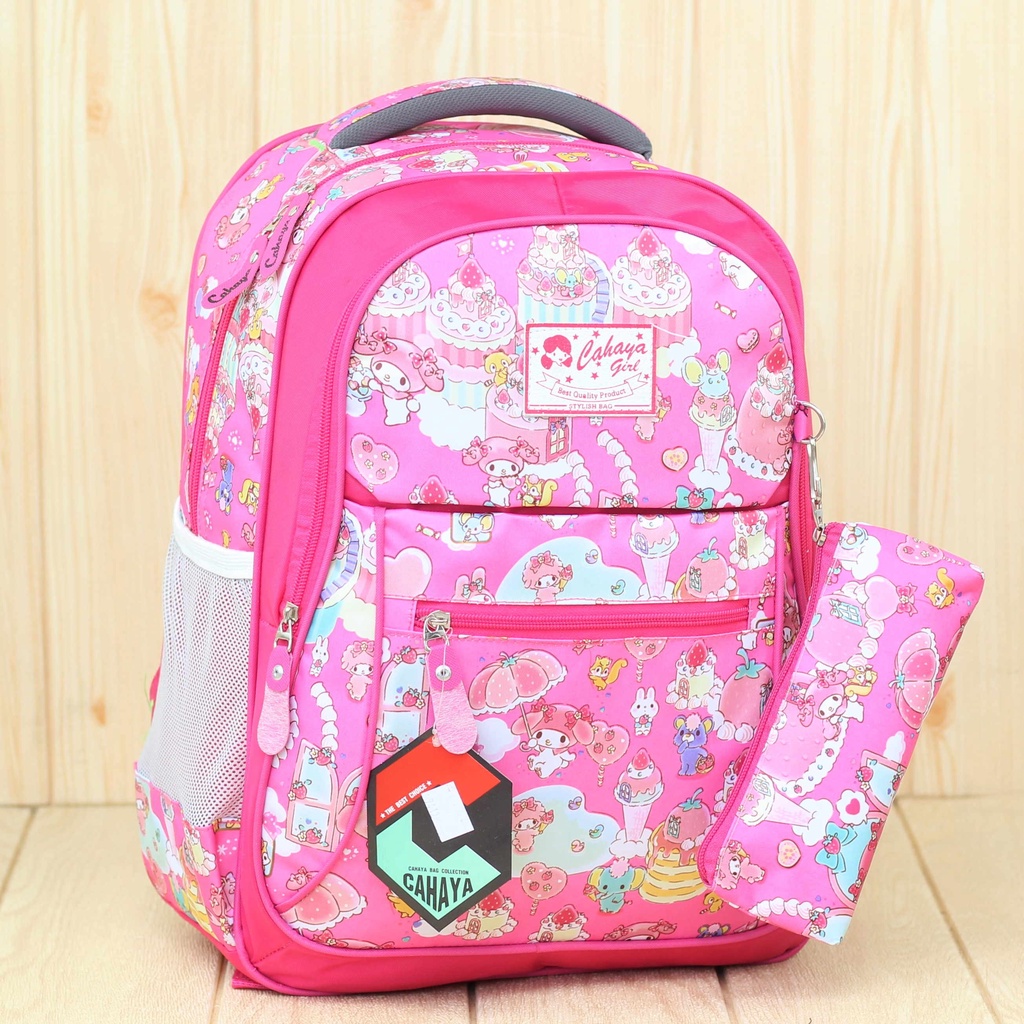 Ransel Anak Perempuan Tas Gendong Sekolah Sd Anak Anak Melody Pink Terlaris COD