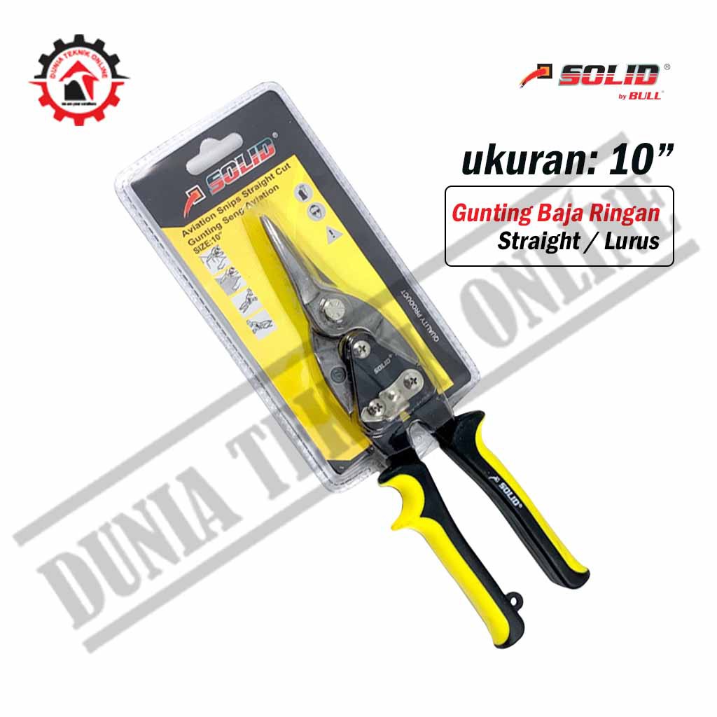 Gunting Baja Ringan SOLID 10 inch Gunting Seng SOLID 10" Type Lurus
