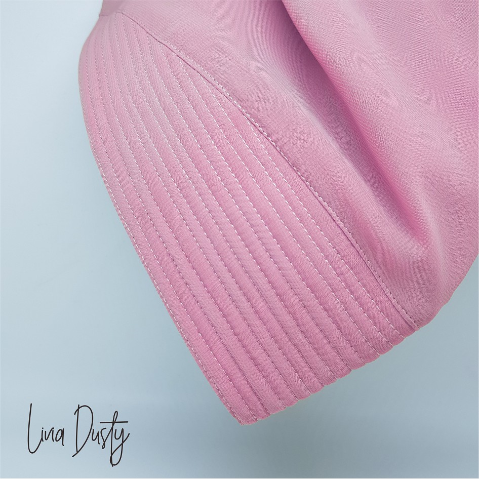 SALE Hijab Khimar livia alifa 2 layer oval / Jilbab 2 layer-Premium DUSTY PINK