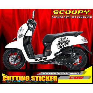 Jual Sticker Scoopy Stay Humble Sticker Logo Striping Cutting Sticker