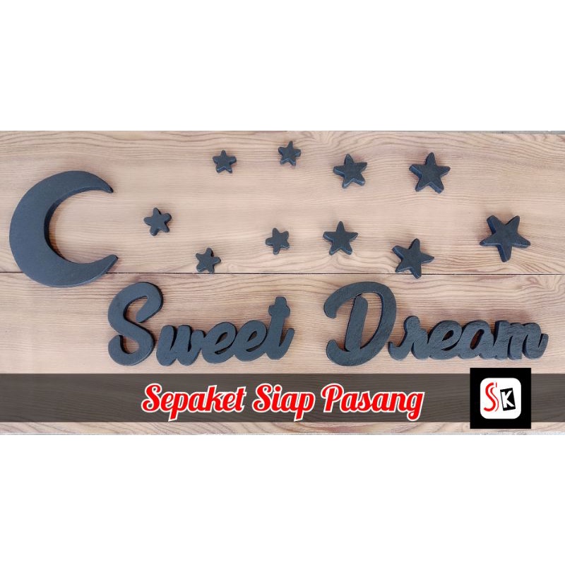 Hiasan Dinding Kamar Tidur Anak Huruf Kayu Timbul Wall Decor