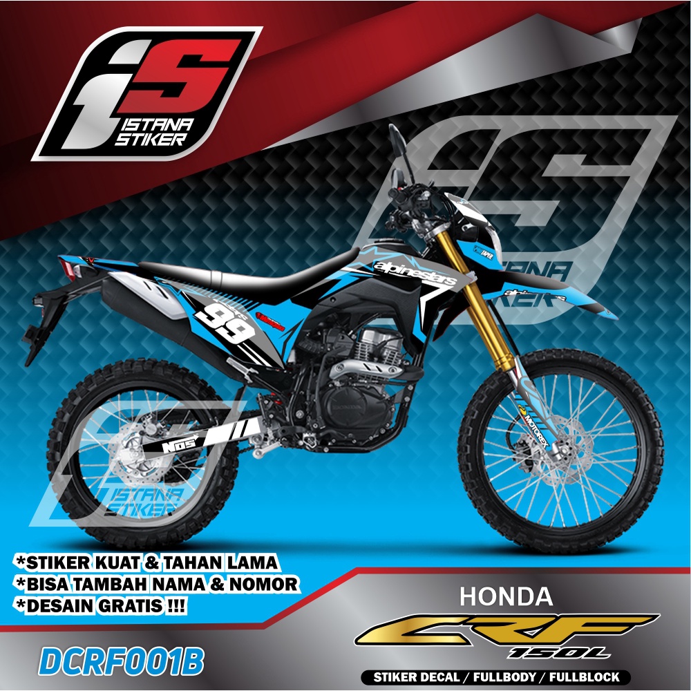 Stiker Motor Stiker Decal CRF 150 Stiker CRF Stiker Decal CRF 150 Tengkorak Stiker CRF 150l Full Bod