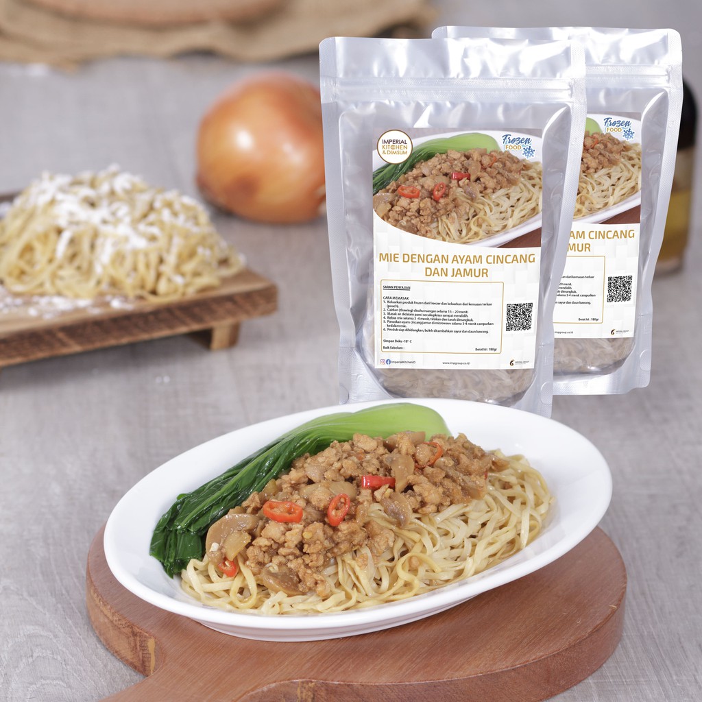 

Imperial Kitchen & Dimsum Mie Ayam Cincang dan Jamur (220 gr) / Frozen Food / Premium Quality