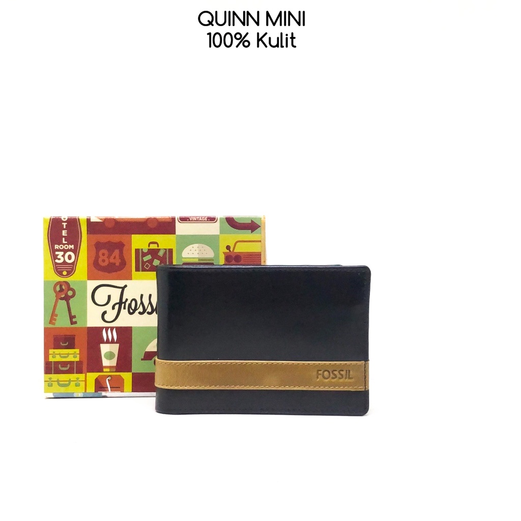 dompet kulit pria quinn MINI black premium quality asli kulit dompet termurah