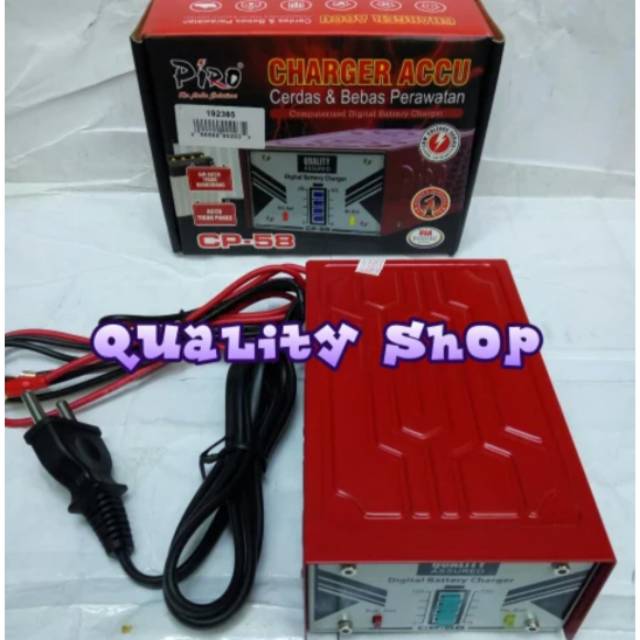 CHARGER AKI DIGITAL PIRO CP58 FULL OTOMATIS