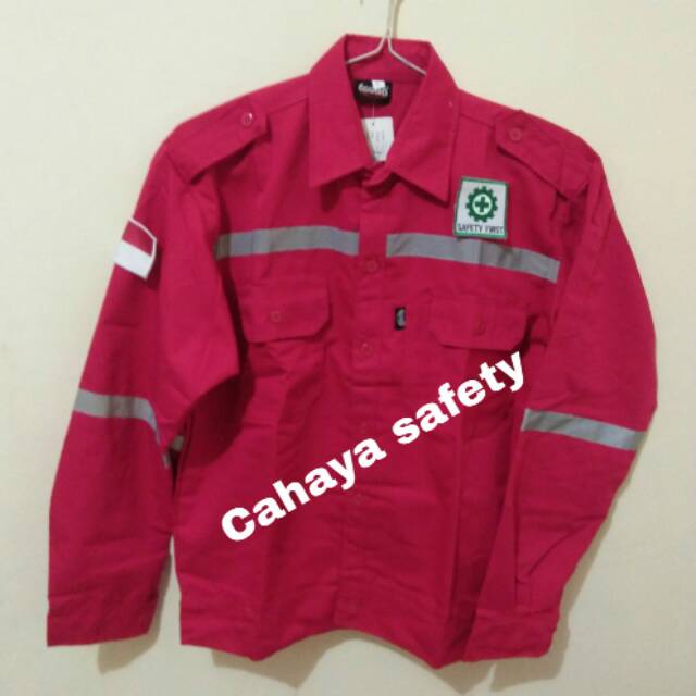 BAJU SAFETY MERAH & LOGO