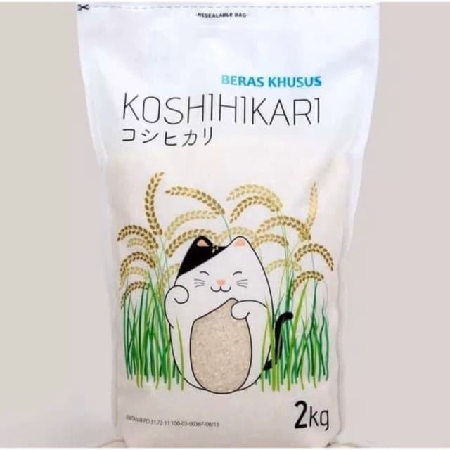 

gr011ttr Beras Jepang Koshihikari-Japonica -Beras Sushi 2Kg Sv012Ss