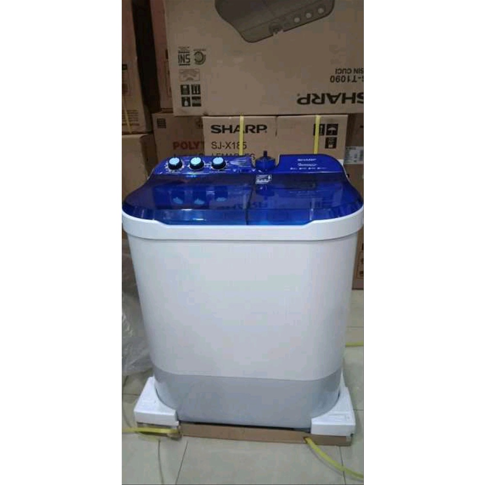 Mesin Cuci Sharp 2 Tabung Kapasitas 10Kg EST1090 Semi Auto Washer Mesin Cuci SHARP DOLPHINWAVE