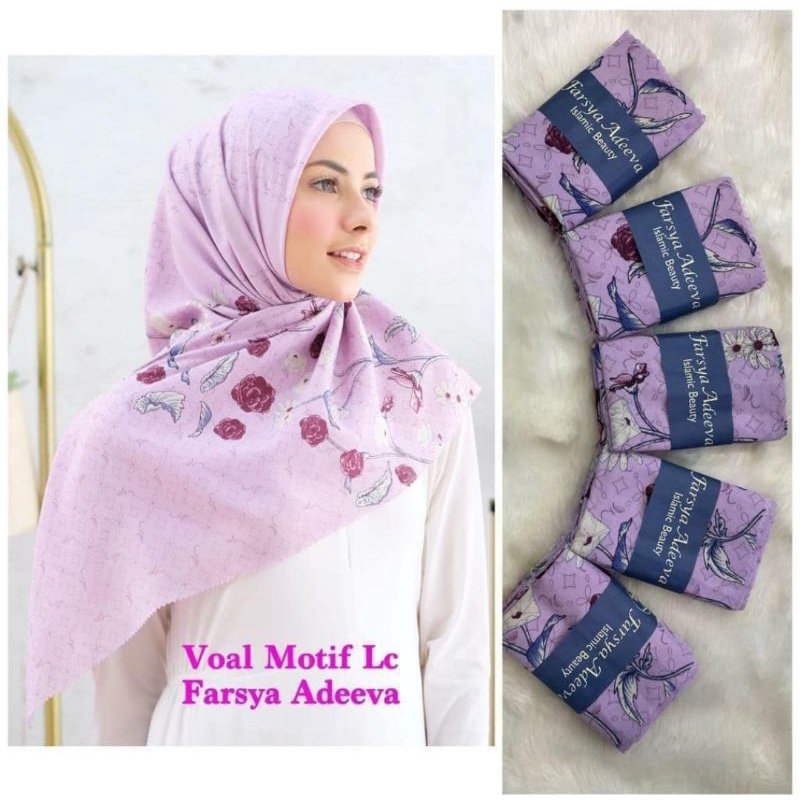 Jilbab Adeeva Denay Motif Koran Segiempat Voal Premium 30+ Motif-Motif 25