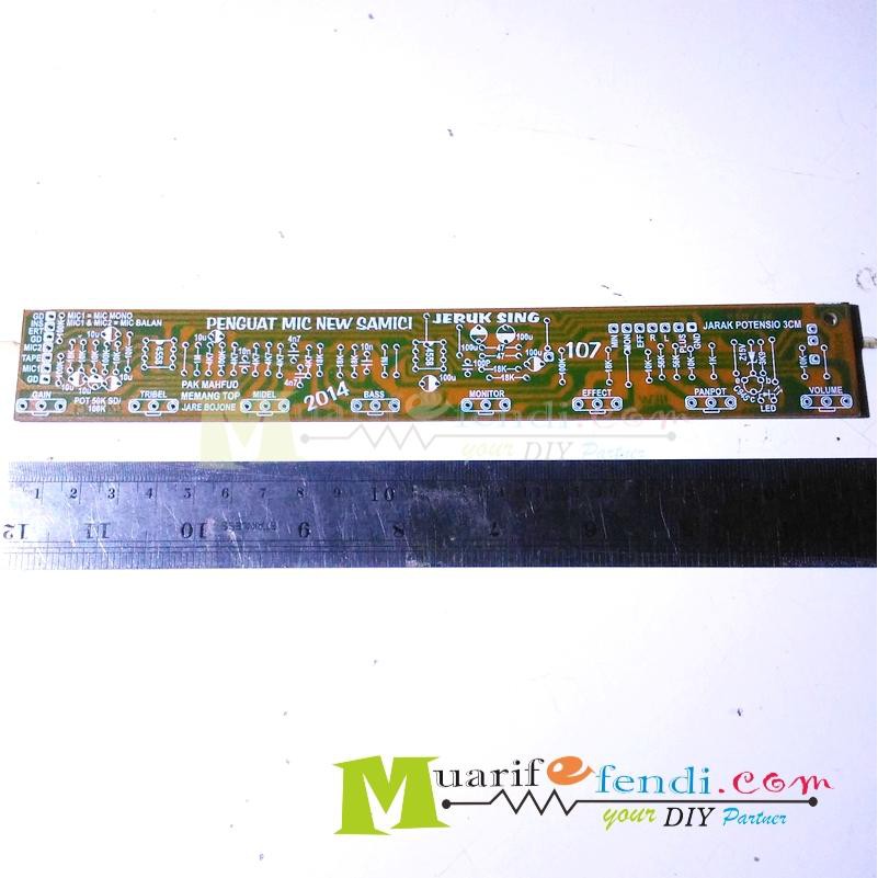 PCB mixer penguat mic 8 potensio samici