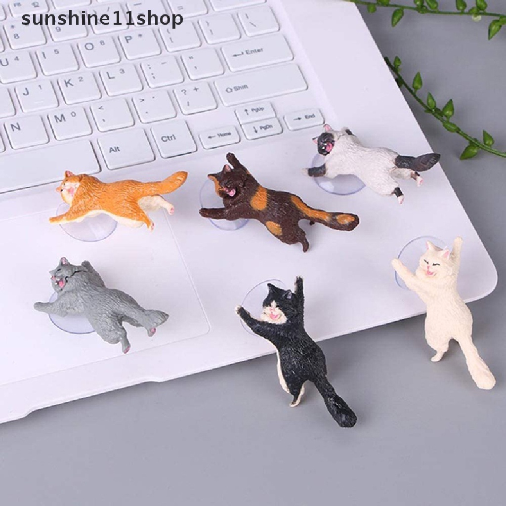 Sho Stand Holder Handphone / Tablet Bentuk Kucing Lucu Dengan Suction Cup