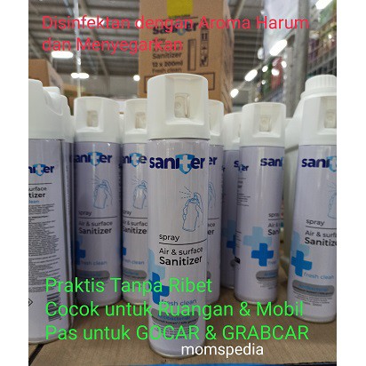 Saniter Spray Air & Surface Sanitizer Fresh Clean 200ml