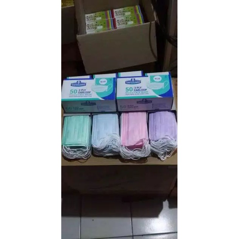 Masker safeguard cantol kuping murah isi 50 pcs per box