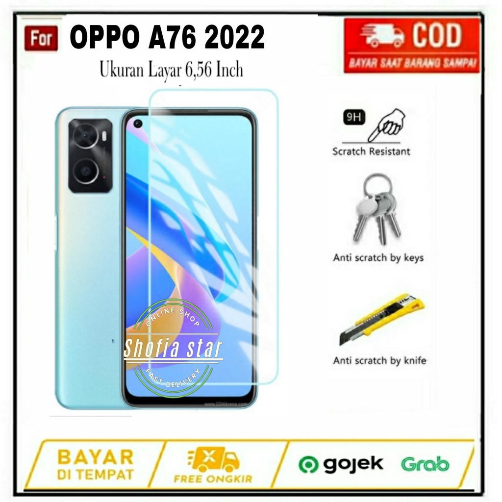 TEMPERED GLASS BENING OPPO A76 REALME 9 PRO TG LAYAR ANTIGORES KACA FULL COVER