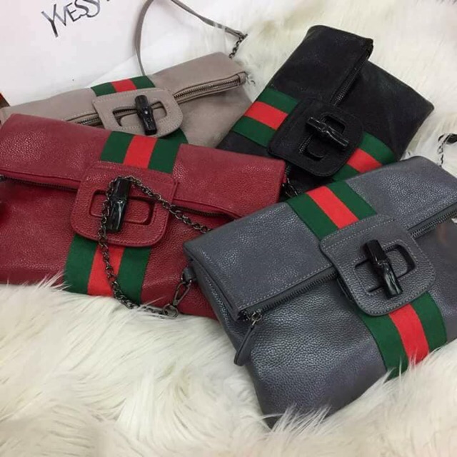 CLUTCH WANITA IMPORT GUCCI BAMBU
