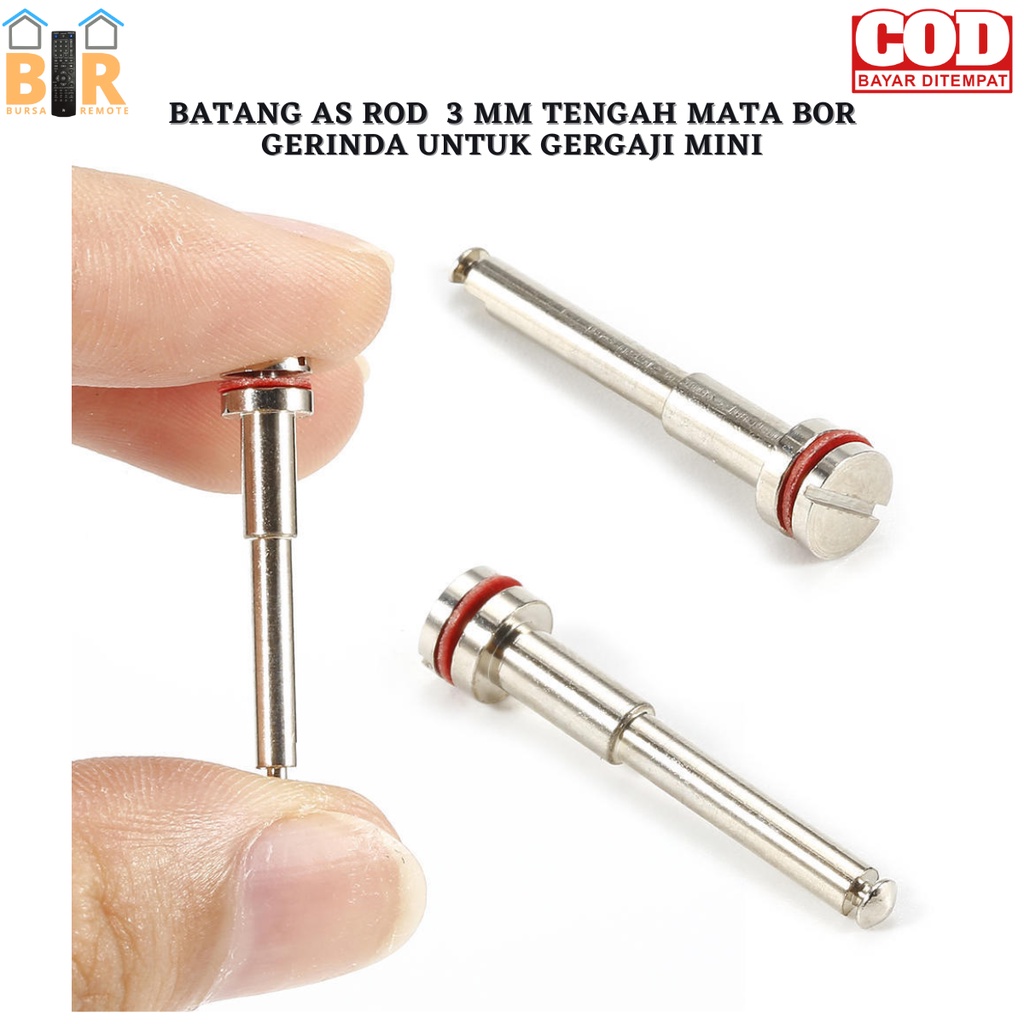 Batang As Mini Grinda Rod Tengah Mata Bor Gerinda Untuk Gergaji Mini 3 MM