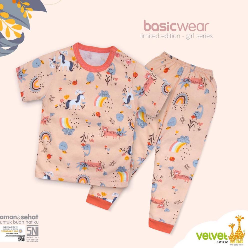 [KODE CGSY7] VELVET JUNIOR SETELAN PENDEK CELANA PANJANG CPR MOTIF GIRL FLOURISH GO TO FUTURE