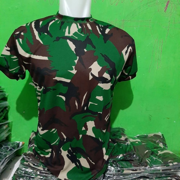 Kaos Loreng TNI Bahan Dryfit/Kaos Loreng malvinas - L