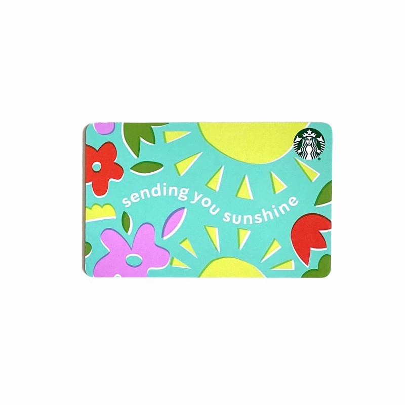 Sending You Sunshine Starbucks Card Spring Kartu Recycled Paper US 2021