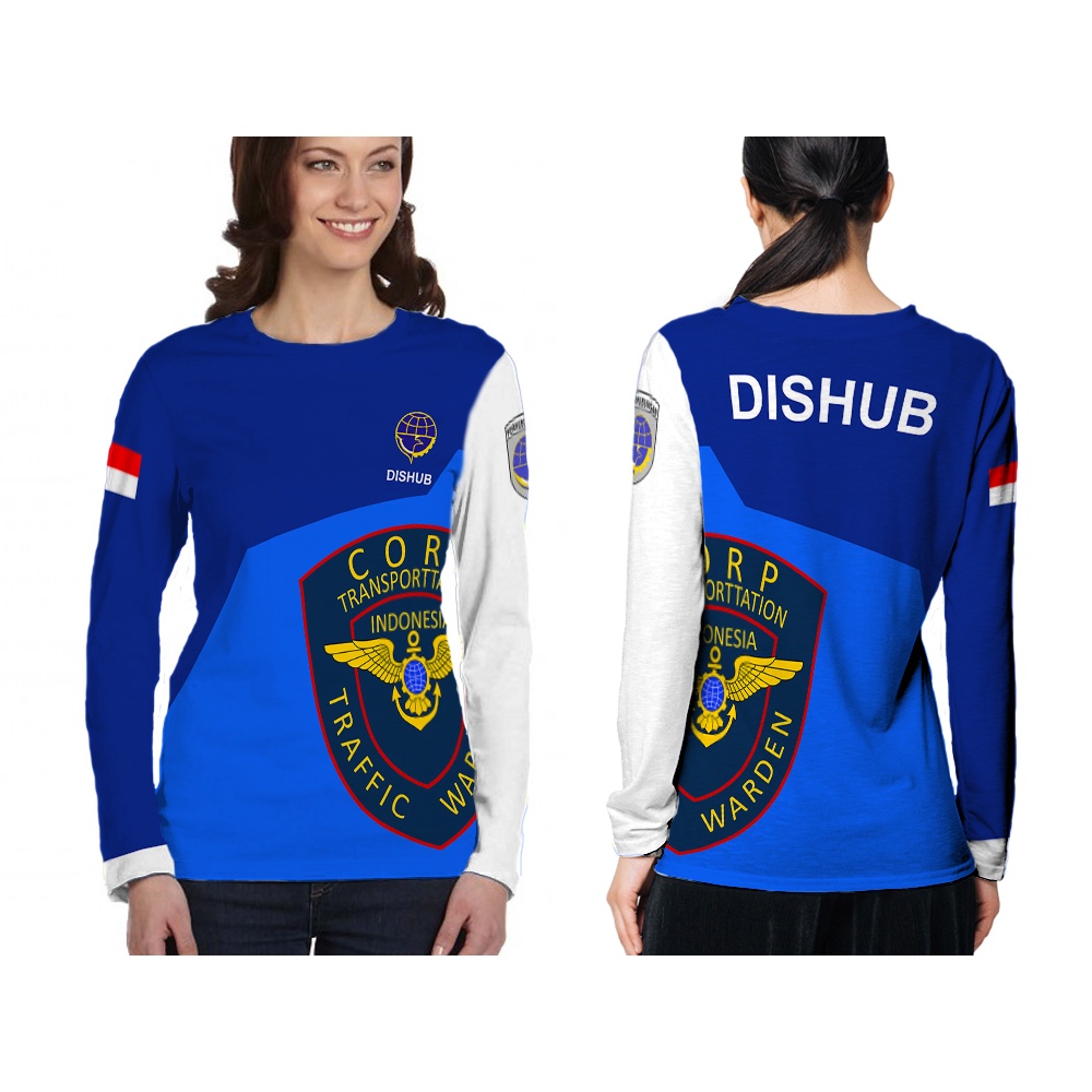 [Riashop] Kaos Dishub Lengan Panjang | Kaos Dishub Wanita | Kaos Dishub