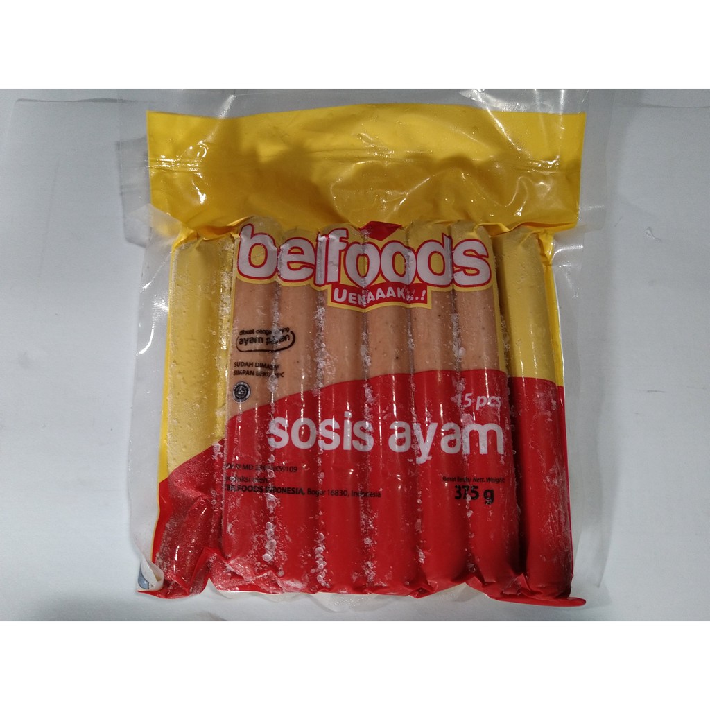 

Belfoods Sosis Ayam Isi 15 Pcs 375 Gr / Frozen Food / Makanan Beku / Sosis Ayam /Jakarta /Belfoods