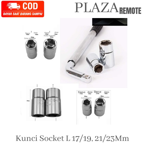 Kunci PEMBUKA Roda Ban Mobil Tarik 17mm -19mm dan 21mm - 23mm Telescopic Wheel Nut Wrench Pas Ring Perkakas  Mata Shock DOUBLE SOCK Alat Bengkel multifungsi