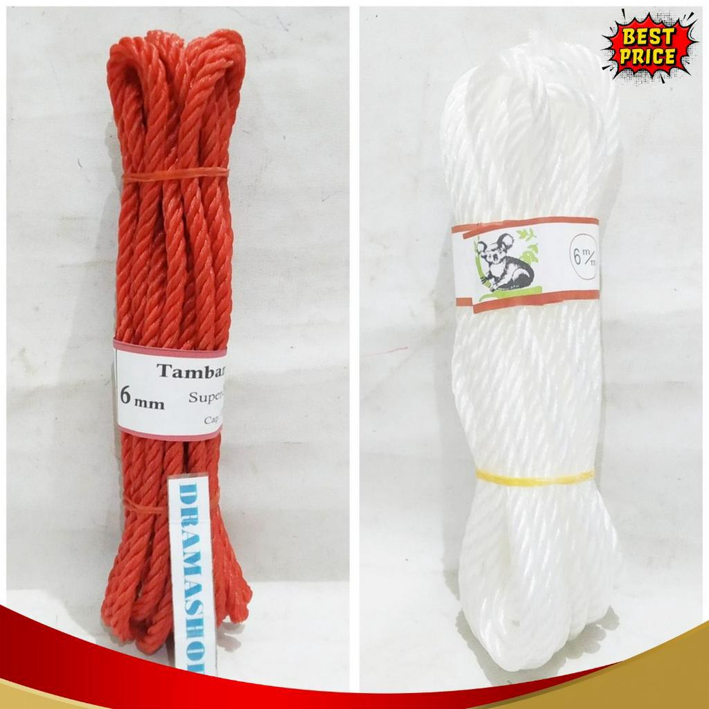 

STOK SEDIKIT Tali Tambang Plastik Super Quality Cap unta 6mm