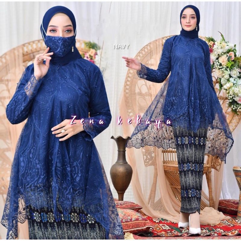 SET KEBAYA TUNIK KEBAYA MODERN KEBAYA TUNIK BUSUI KEBAYA TUNIK TILLE KEBAYA BRUKAT TILLE