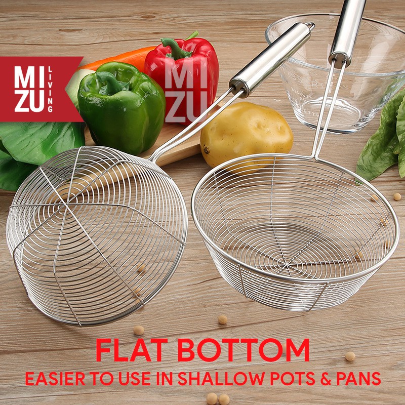 MIZU KUMONOSU Spider Strainer Serokan Masak Gorengan Tirisan Saringan Serbaguna Mie Stainless 304