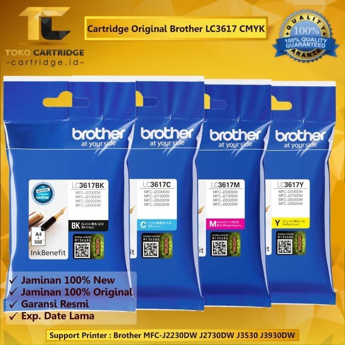 Cartridge tinta Brother LC3617 LC 3617 LC-3617 1SET MFC J2230DW J2730DW J3530 J3930DW