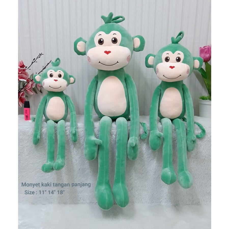 Boneka Harimau singa Boneka Monkey Kaki Tangan Panjang Size 11&quot;/50cm  safari binatang hewan animal