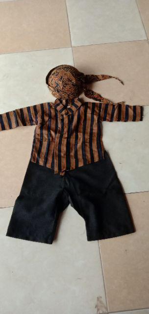 Blangkon Anak Solo Sliwir Motif Batik