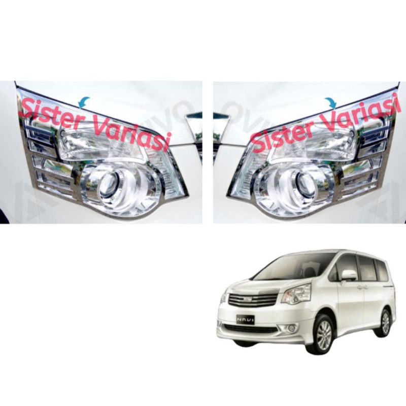 Garnish Lampu Depan Toyota Nav1 Nav 1 Chrome JSL