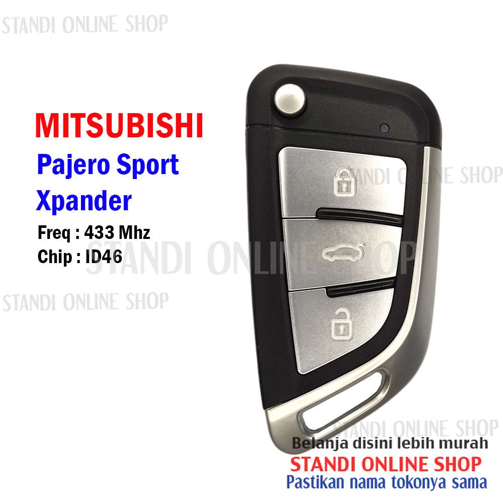 Remote Set Komplit Kunci Lipat Alarm Mitsubishi Xpander Pajero Sport