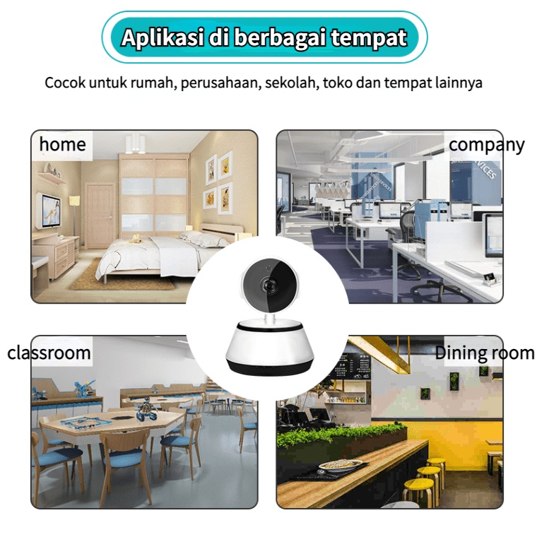 Smart Camera Wifi V380 Q6 HD1080P Wireless Mini IP CCTV - cctv mini sambung ke hp - kamera cctv mini sambung ke hp - cctv bisa di pantau lewat hp jarak jauh - cctv rumah bisa di pantau lewat hp - cctv mini wifi - cctv v380 pro - cctv hp - WHCollection