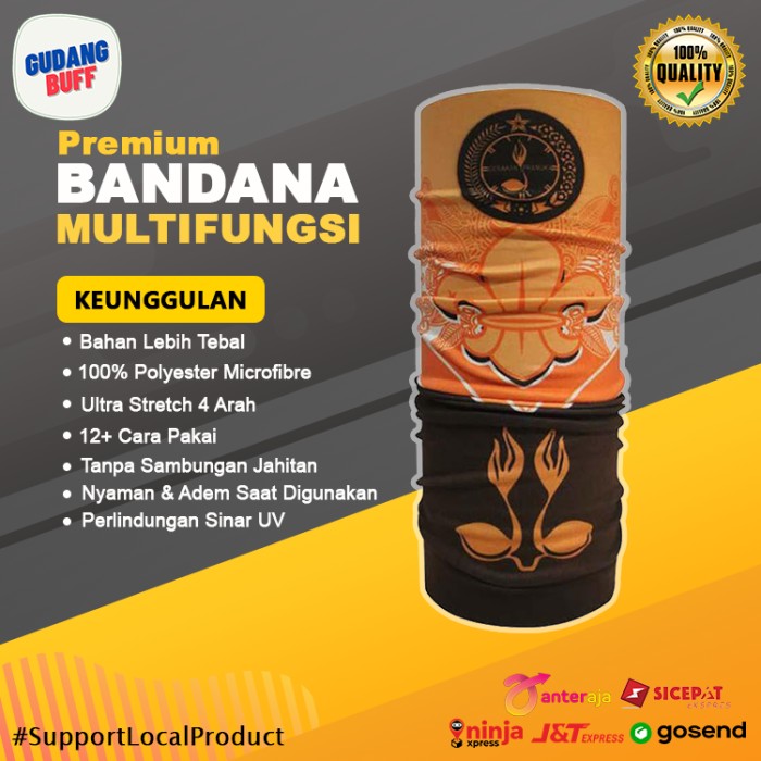 Motif Pramuka Masker Slayer CK Bandana Balaclava Tebal Sepeda Multifungsi Motor