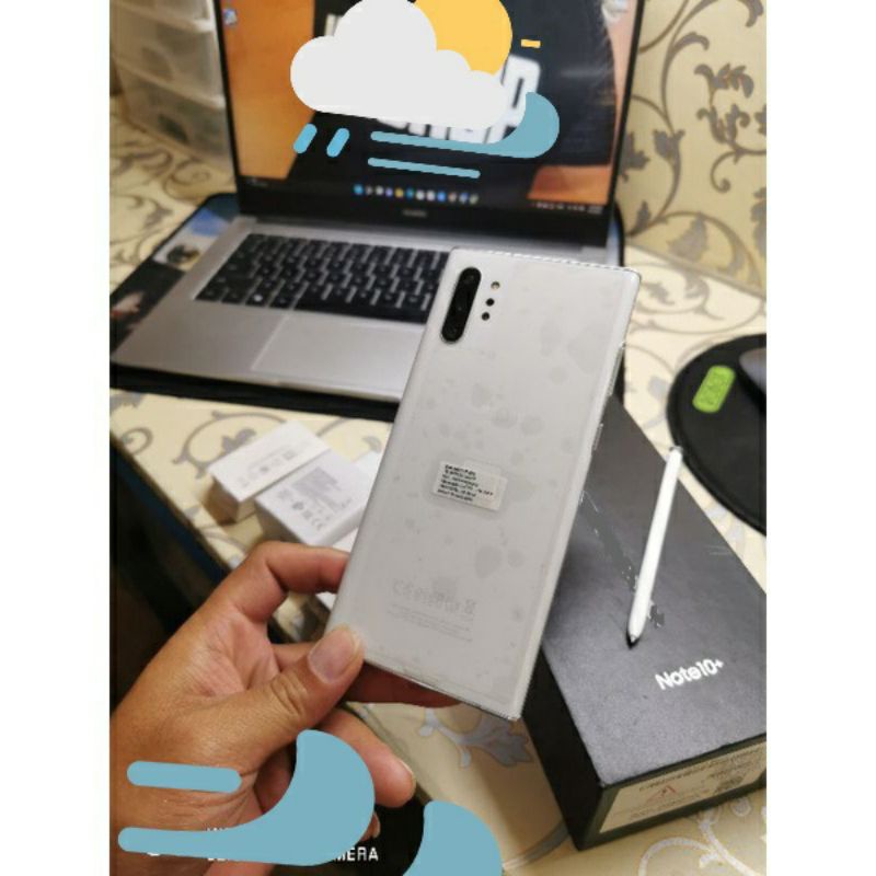 SAMSUNG NOTE 10 PLUS N975F RAM 12GB,ROM 512GB PEMAKAIAN PRIBADI  LENGKAP FULLSET