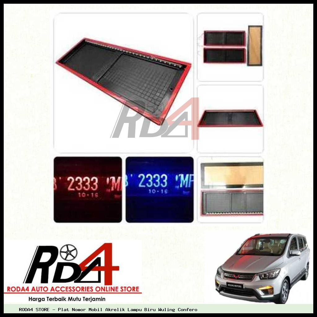 Plat Nomor Mobil Akrelik Lampu Biru Wuling Confero