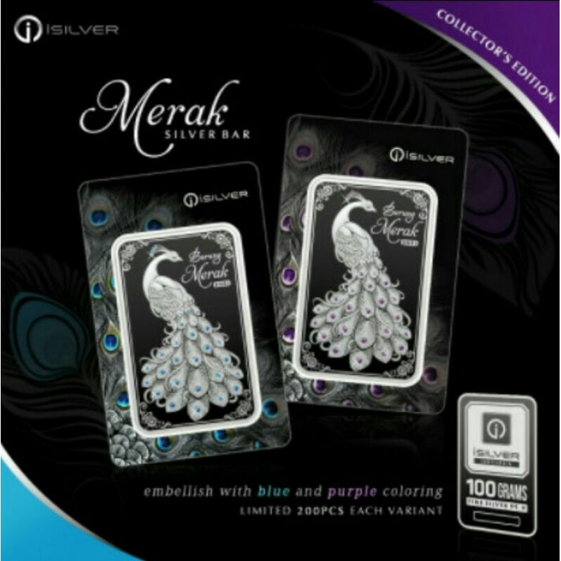 BELI PERAK DAPAT PERAK / BELI ISILVER MERAK UNGU LOGAM MULIA PERAK DAPAT PERAK