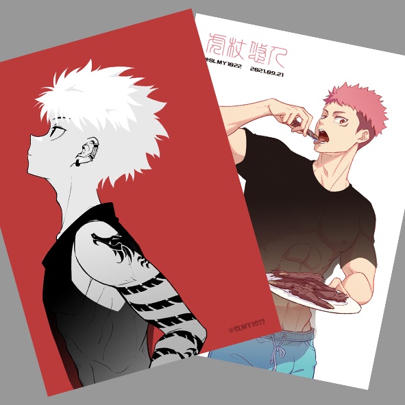 [MAGIC WARM POSTCARD] HUNTER X HUNTER Killua Zoldyck Fanmade Version Heat Temperature Thermal Sensit