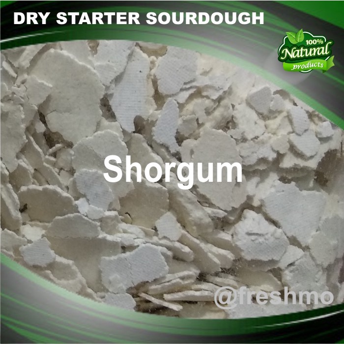 

sourdough starter SHORGUM dry free gluten levain ragi roti alami 100g