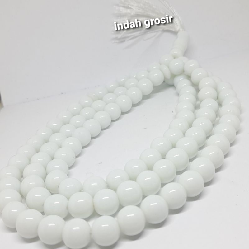 TASBIH 10MM BATU GIOK SUSU 99BUTIR NATURAL