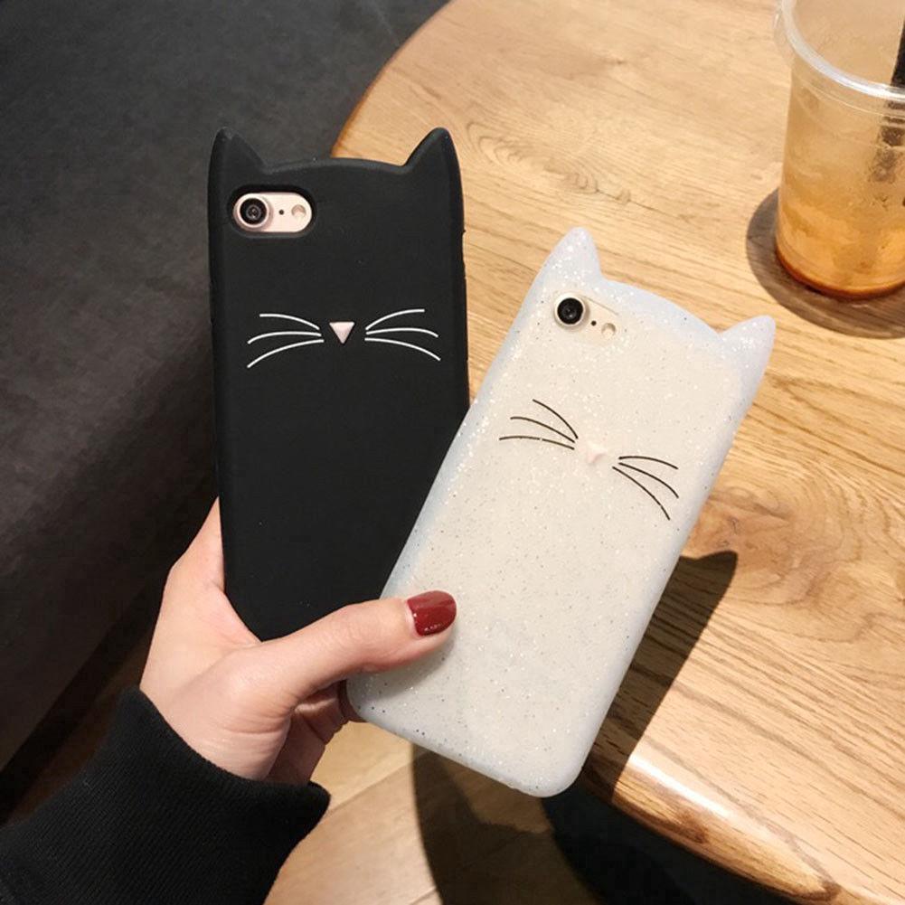 Casing Soft Case Shockproof Motif Kucing Kartun 3D Lucu