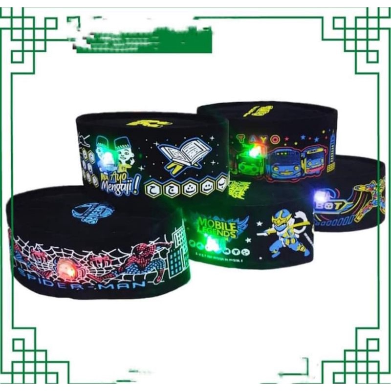 PECI LED PECI ANAK KARAKTER LED KOPIAH SONGKOK LED BELUDRU